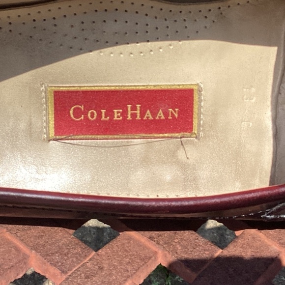 Cole Haan Mahogany Brown Leather Tassel Loafers - Picture 7 of 9